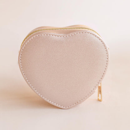 Pink Heart Jewelry Case