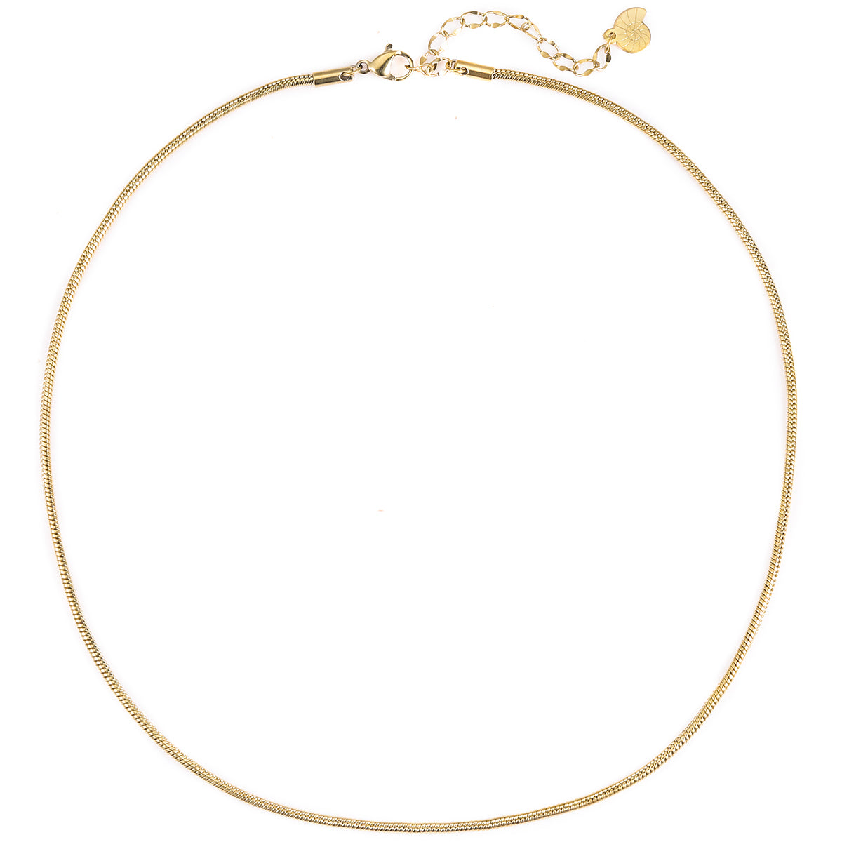 Round Snake Chain Necklace Gold