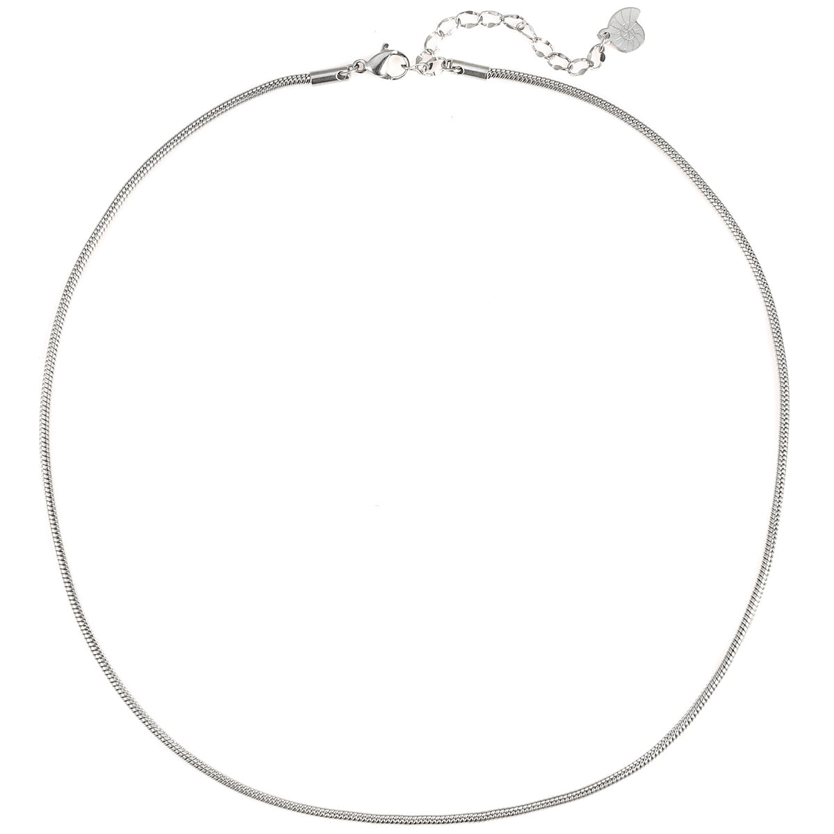 Round Snake Chain Necklace Silver