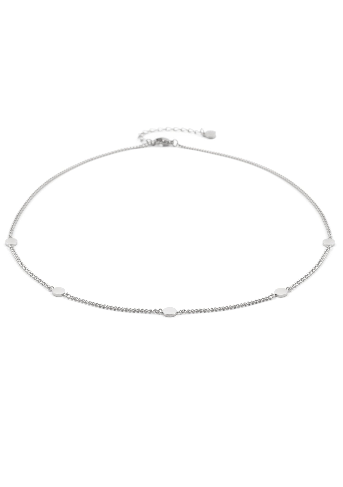 Small Circle Necklace Silver