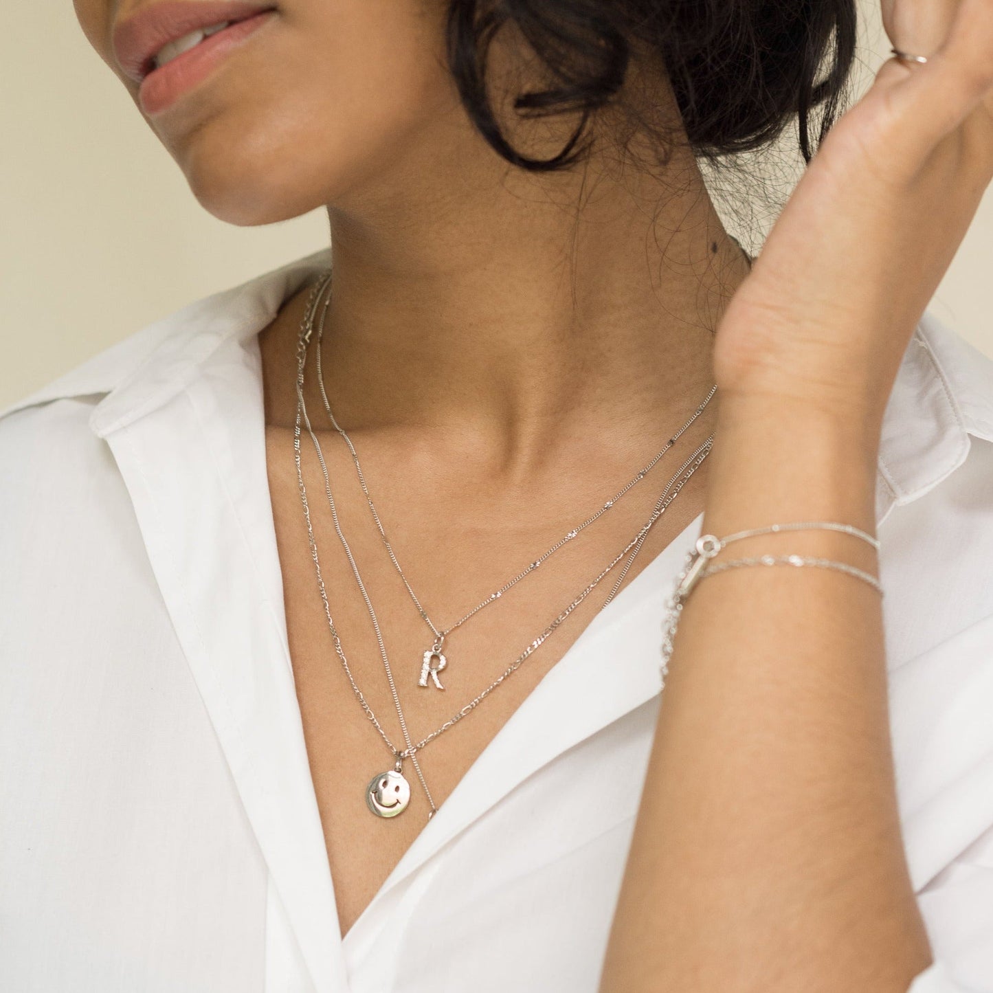 Grin Pendant for Happy & Joyful in Silver