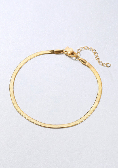 Snake Chain Anklet Gold