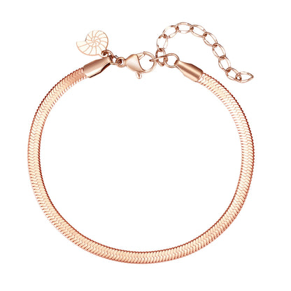 Snake Chain Bracelet Rose Gold