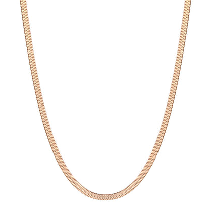 Snake Chain Necklace Rose Gold