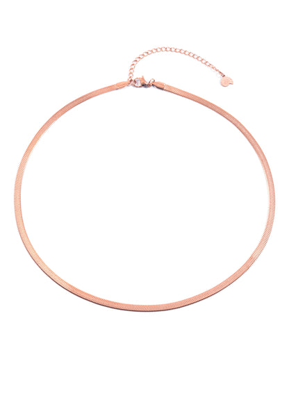 Snake Chain Necklace Rose Gold