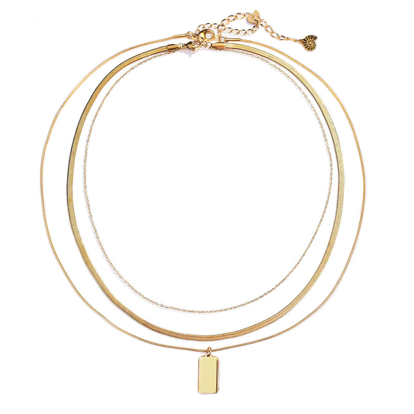 Snake Multi-Chain Necklace Set