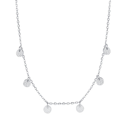 Textured Coins Sterling Silver Necklace