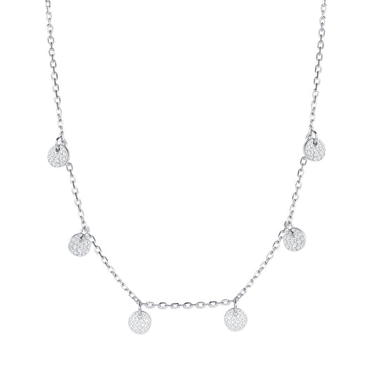 Textured Coins Sterling Silver Necklace