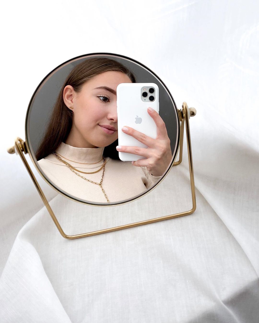 Thick Curb Chain Layered Necklace Gold