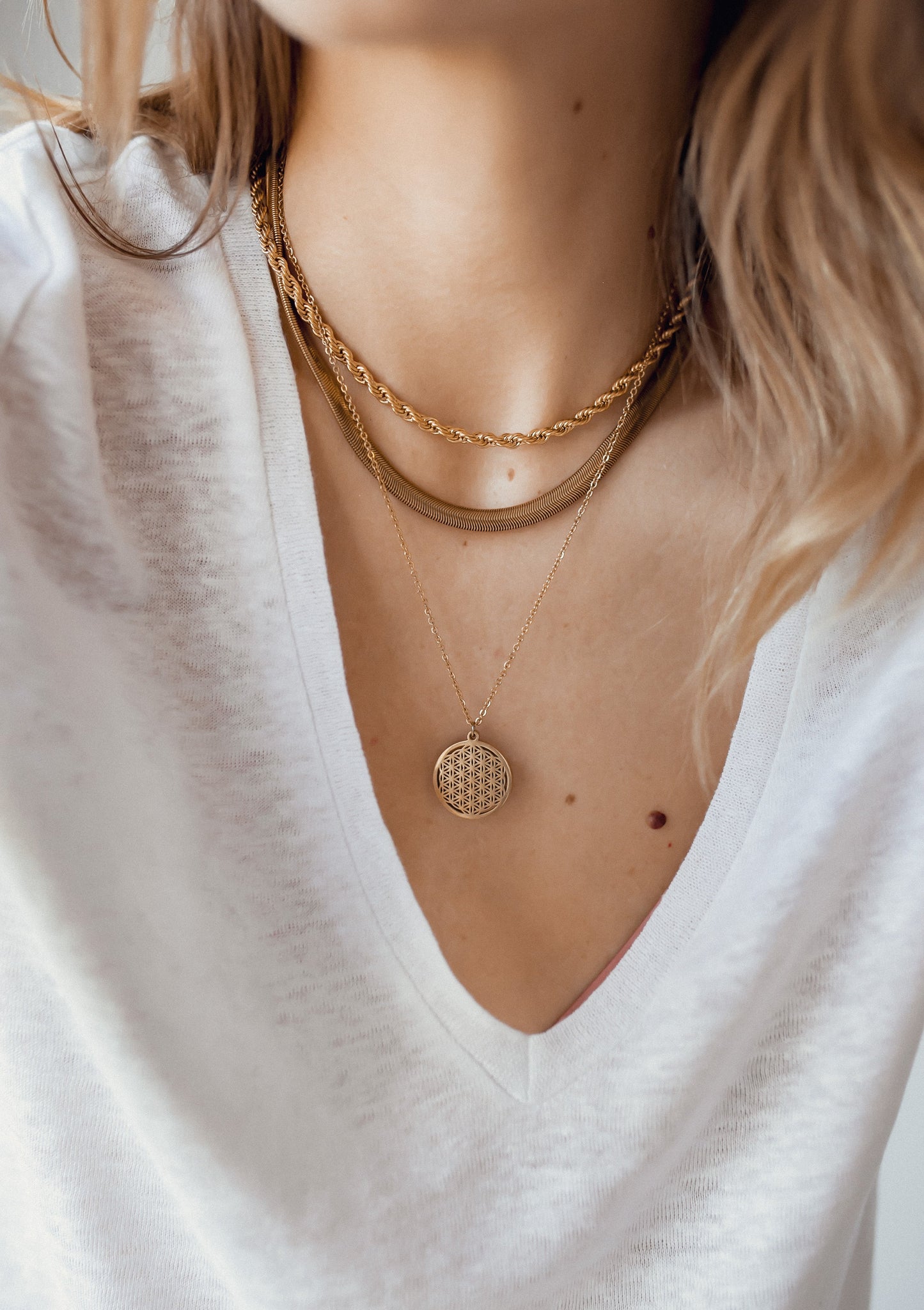 Thick Snake Chain Necklace Gold