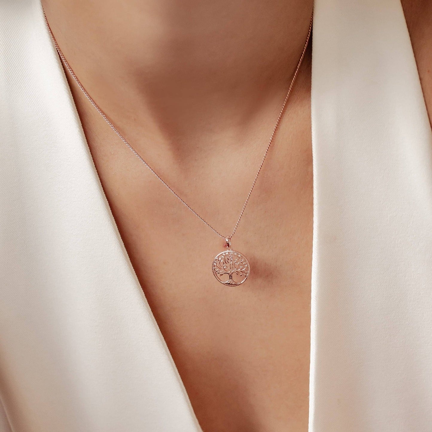 Tree of Life Pendant Necklace Sterling Silver