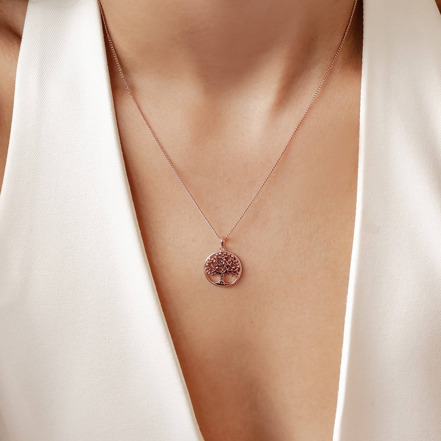 Tree of Life Pendant Necklace Sterling Silver