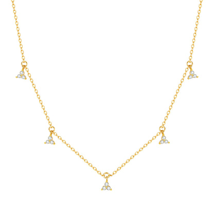 Trinity Charm Necklace Sterling Silver