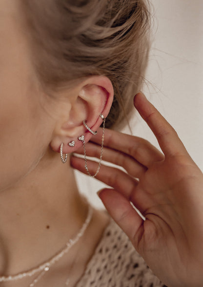 Twisted Hoop Earrings Sterling Silver