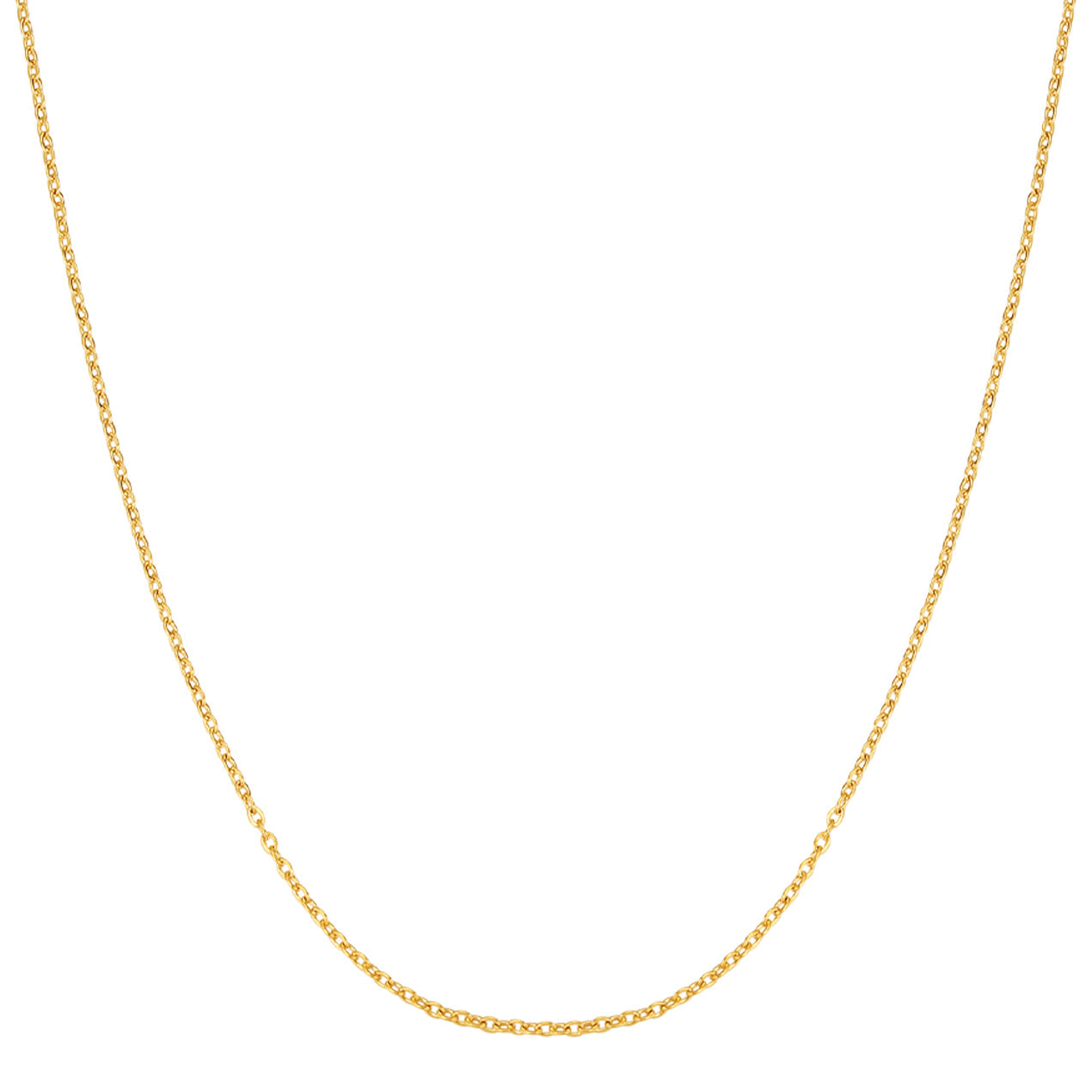Unisex Cable Chain Necklace Gold