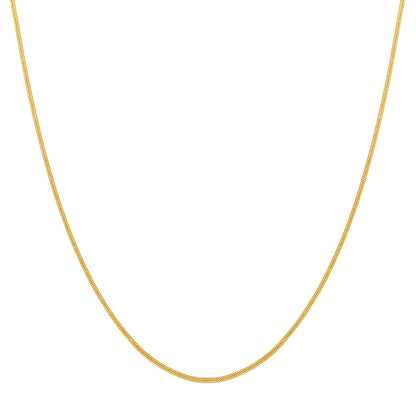 Unisex Rolled Snake Chain Necklace Gold