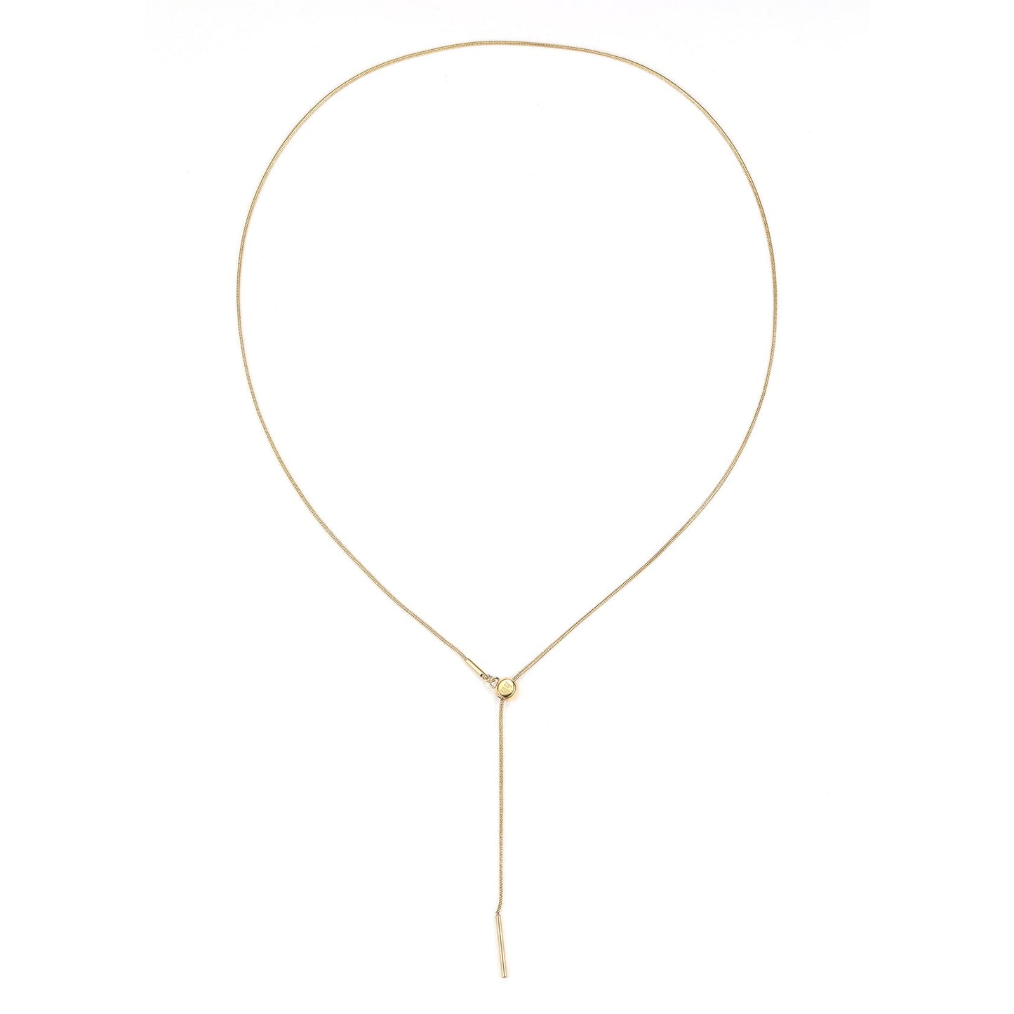 Unisex Rolled Snake Chain Necklace Gold