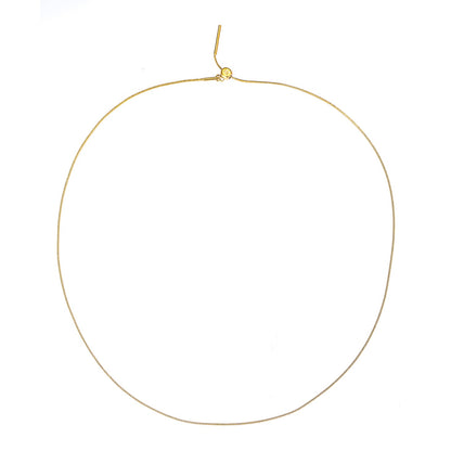 Unisex Rolled Snake Chain Necklace Gold