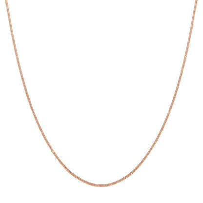 Unisex Rolled Snake Chain Necklace Gold