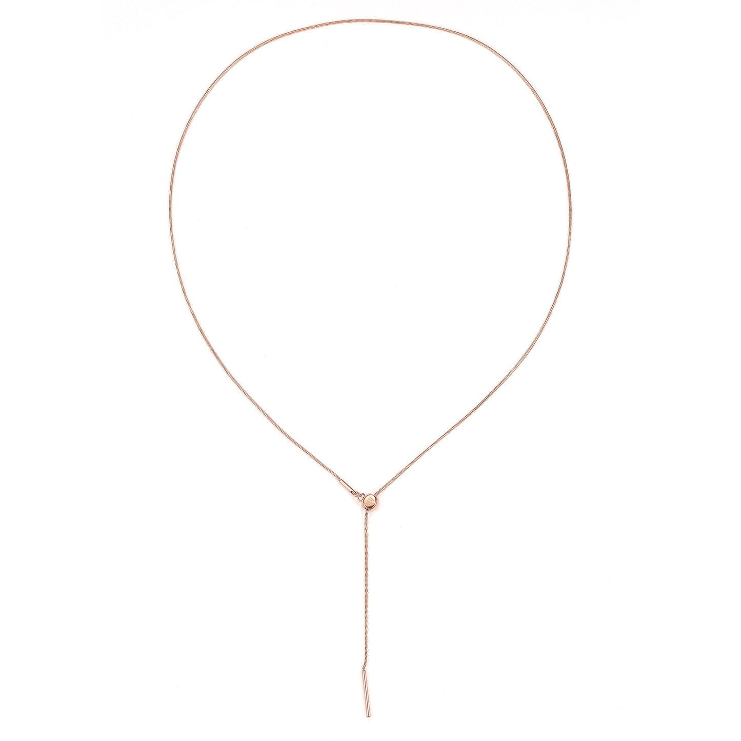 Unisex Rolled Snake Chain Necklace Gold