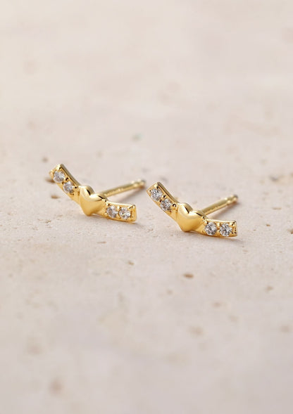 Uplifting Stud Earrings 14K Gold