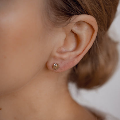 Vibrance Stud Earrings 14K Gold