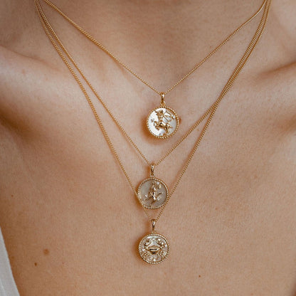 Virgo Zodiac Pendant Necklace