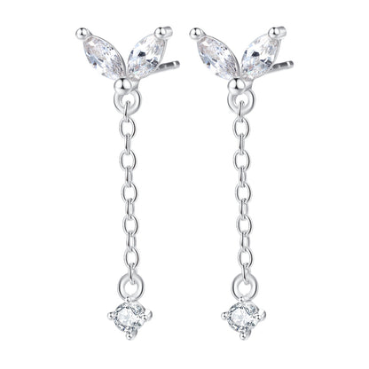 Waterdrop Stud Earrings Sterling Silver