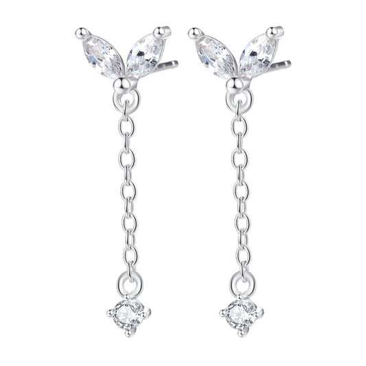 Waterdrop Stud Earrings Sterling Silver