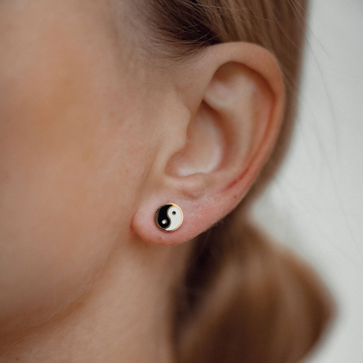 Yin Yang Stud Earrings