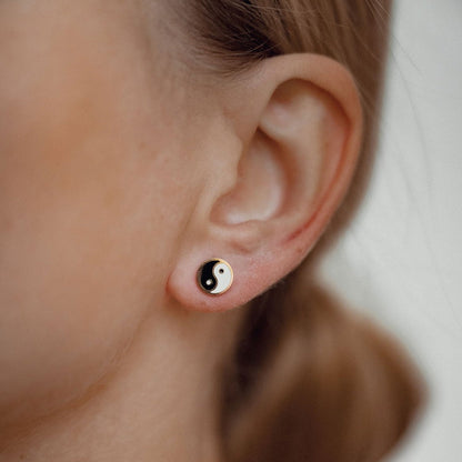 Yin Yang Stud Earrings