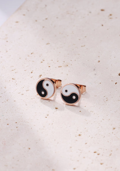 Yin Yang Stud Earrings
