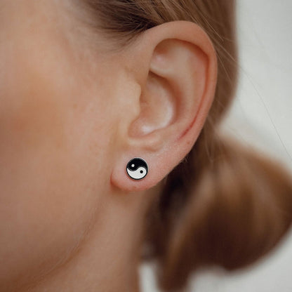 Yin Yang Stud Earrings