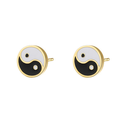 Yin Yang Stud Earrings