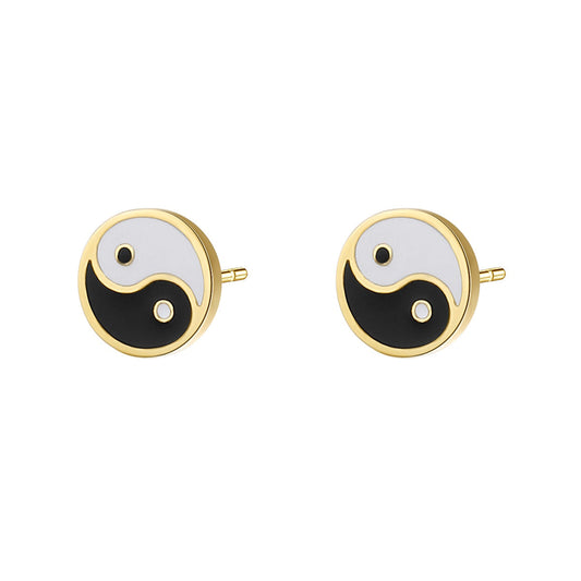 Yin Yang Stud Earrings
