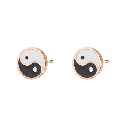 Yin Yang Stud Earrings